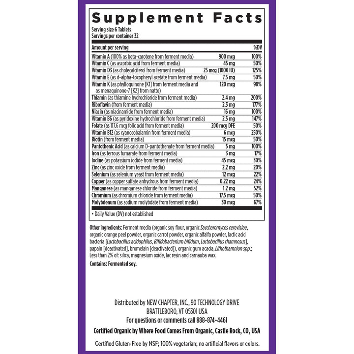 New Chapter Tiny Tabs Multivitamin, 192 Count