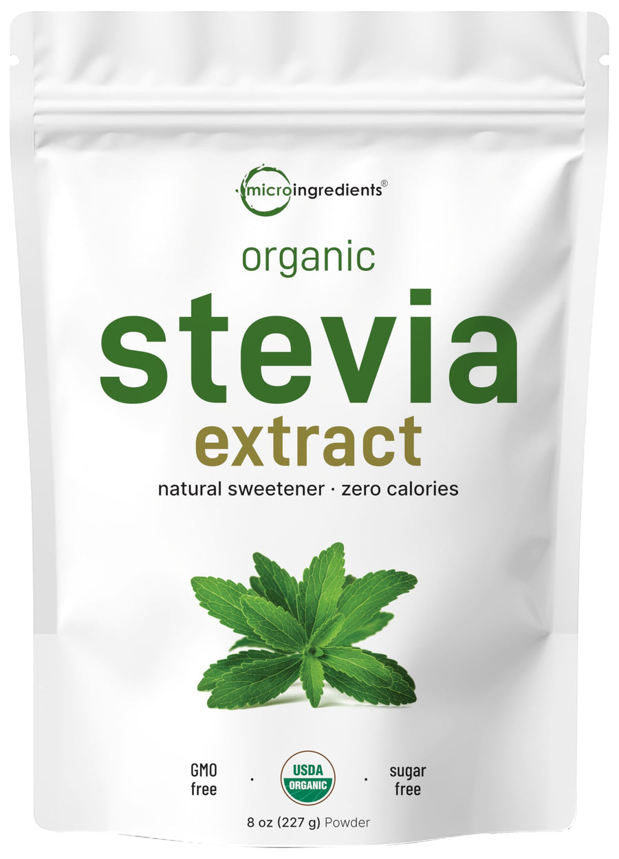 Micro Ingredients Organic Stevia Extract Powder, 8 oz
