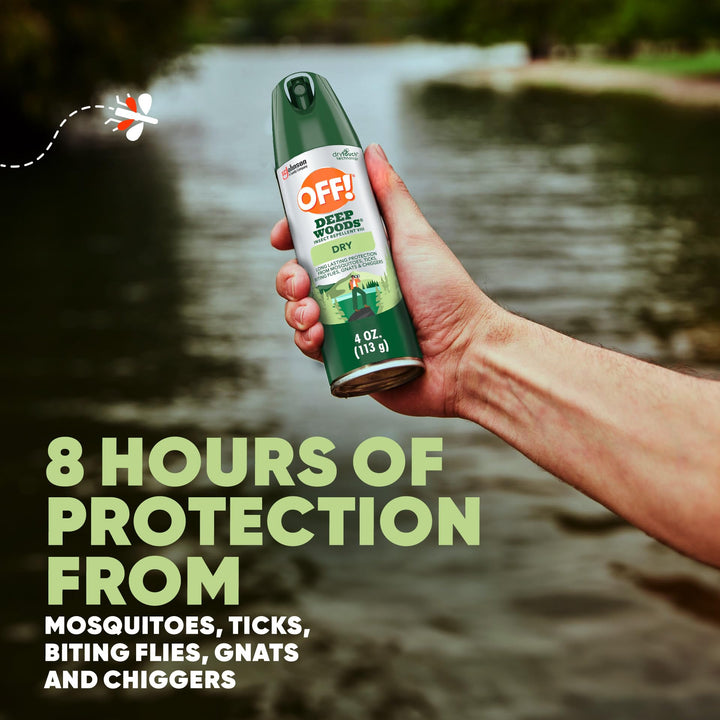 OFF! Deep Woods Dry Insect Repellent Spray, Pack of 2