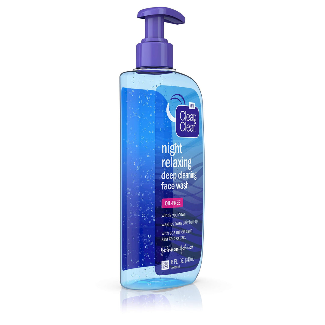 Clean & Clear Night Relaxing Deep Cleansing Face Wash, 8 fl oz