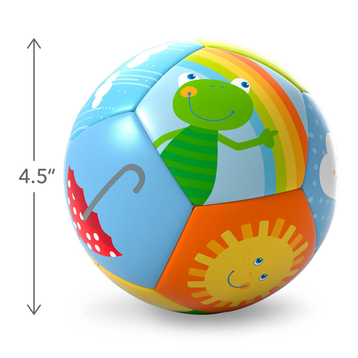 HABA Rainbow Soft Baby Ball, 4.5 in
