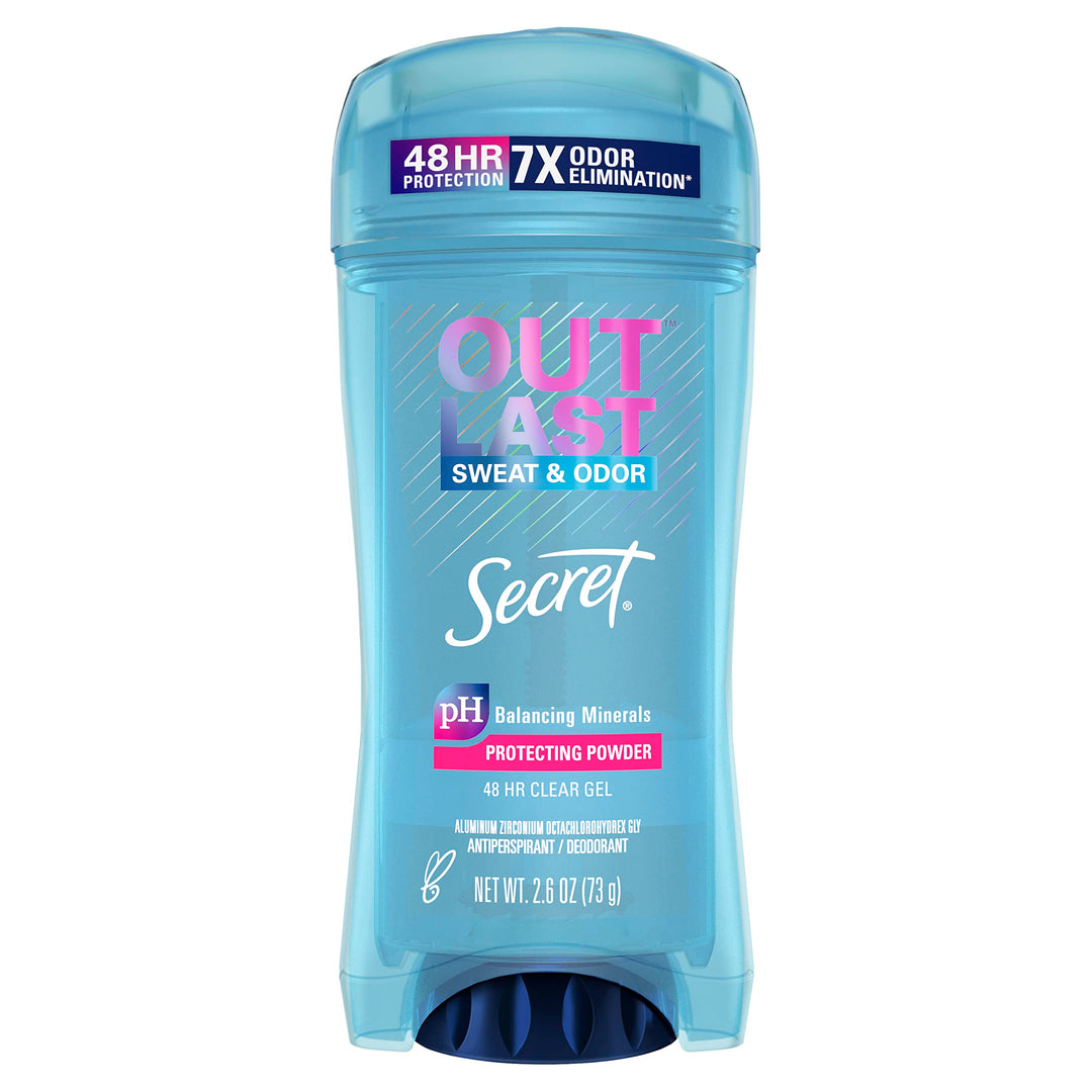 Secret Outlast Antiperspirant & Deodorant Clear Gel, Protecting Powder, 2.7 oz