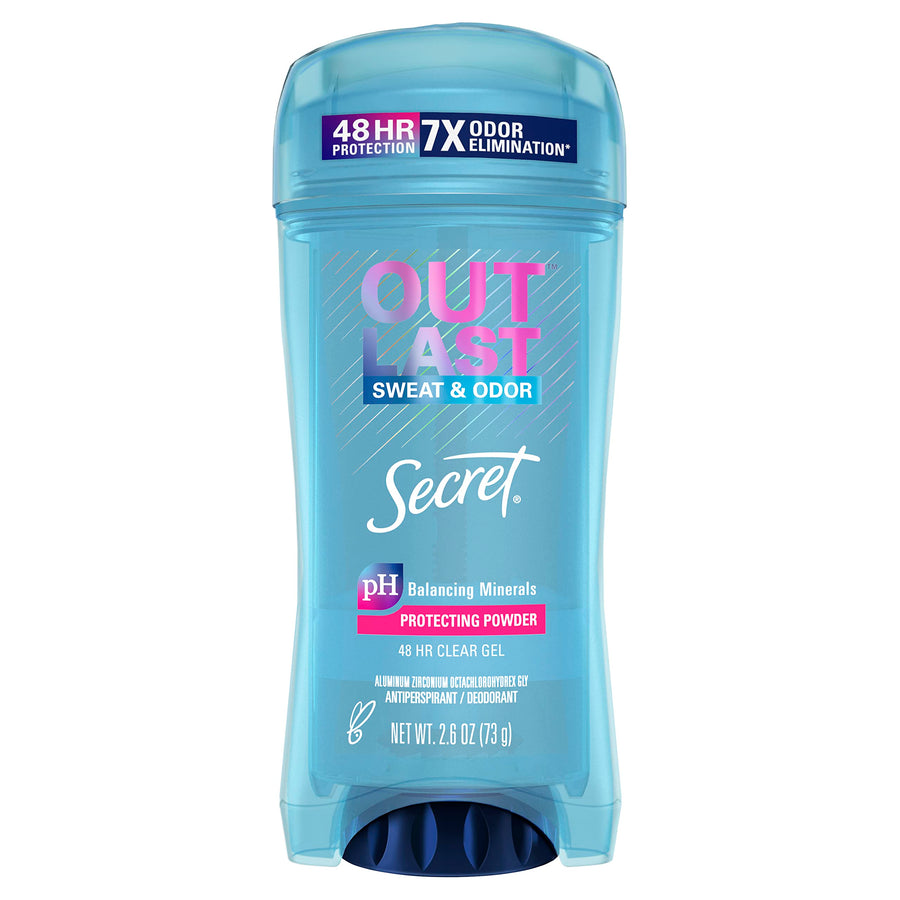 Secret Outlast Antiperspirant & Deodorant Clear Gel, Protecting Powder, 2.7 oz