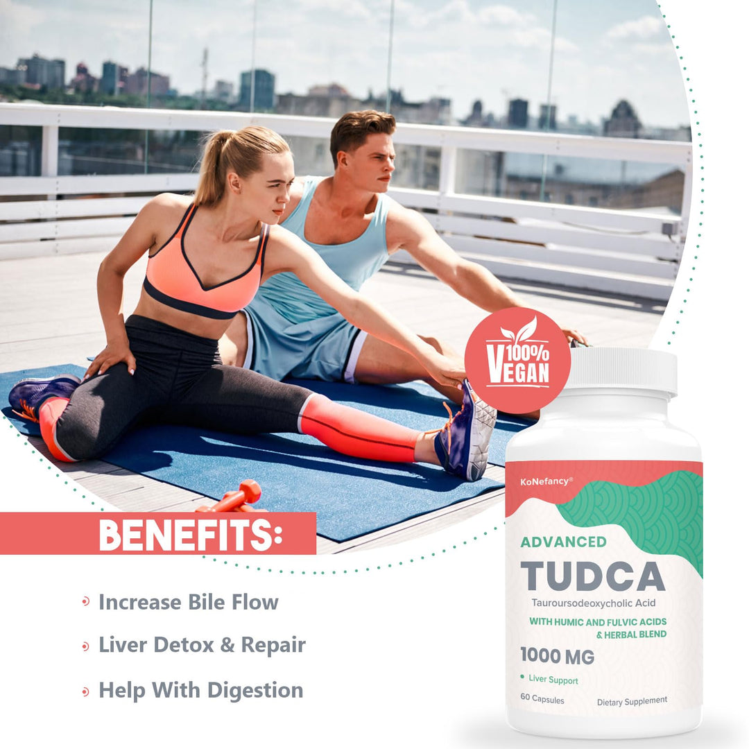 KoNefancy TUDCA Liver Supplement, 1000 mg, 60 Count