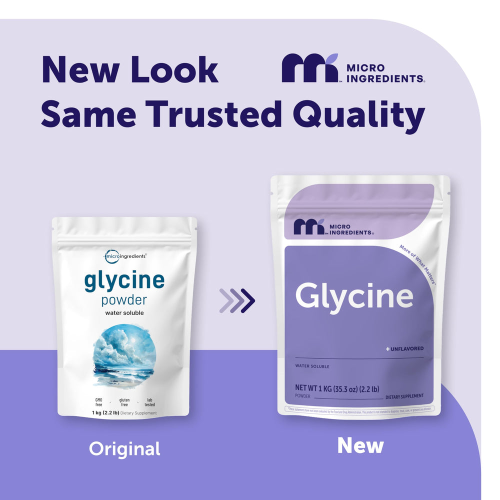 Micro Ingredients Glycine Powder, 1 kg, 1000 mg