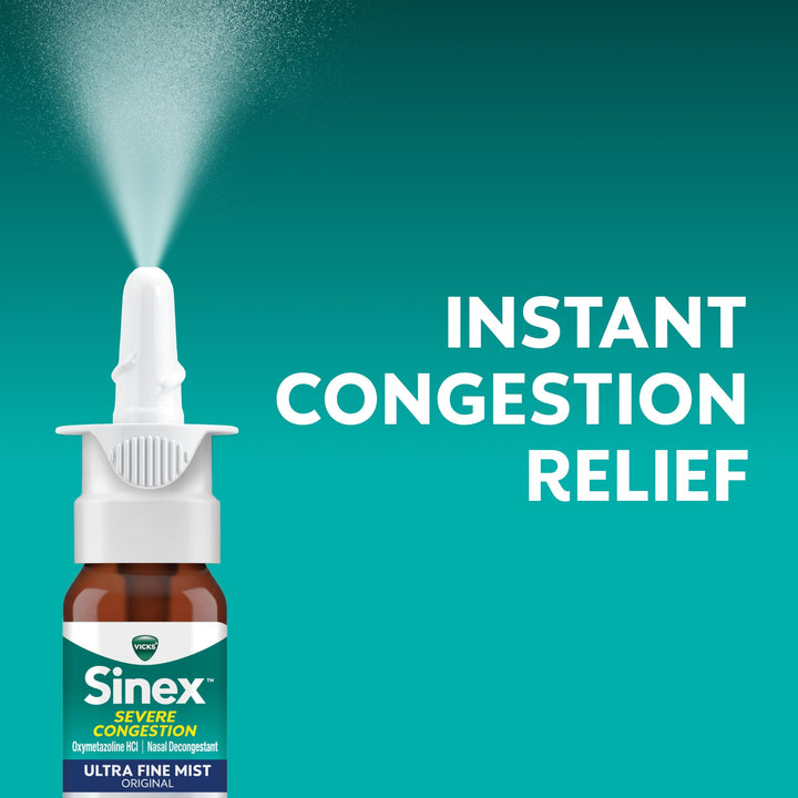 Vicks Sinex Severe Nasal Spray, Original, Twin Pack, 2 Count