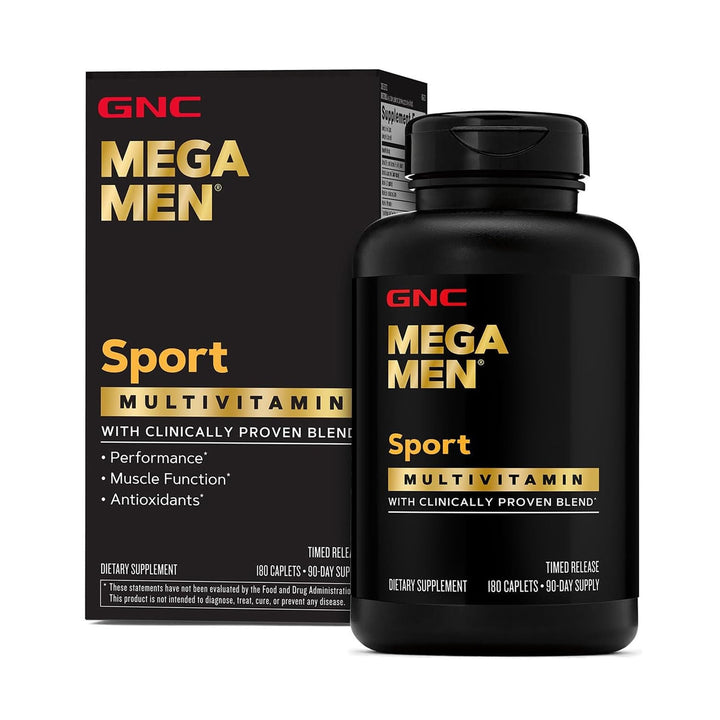 GNC Mega Men Sport Multivitamin Caplets, 180 Count