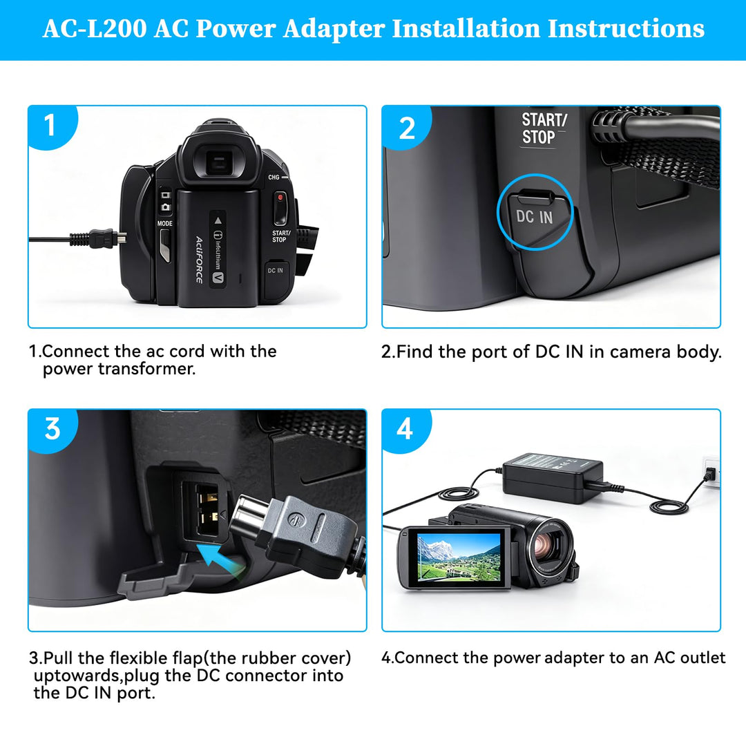 TKDY AC-L200 Camcorder Charger