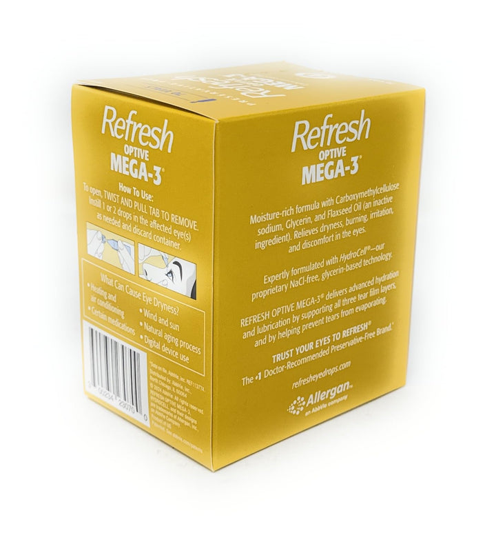 Refresh Optive Mega-3 Lubricant Eye Drops, 70 Count