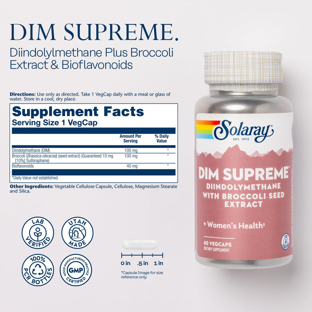 SOLARAY DIM Supreme, 100 mg, 60 Count