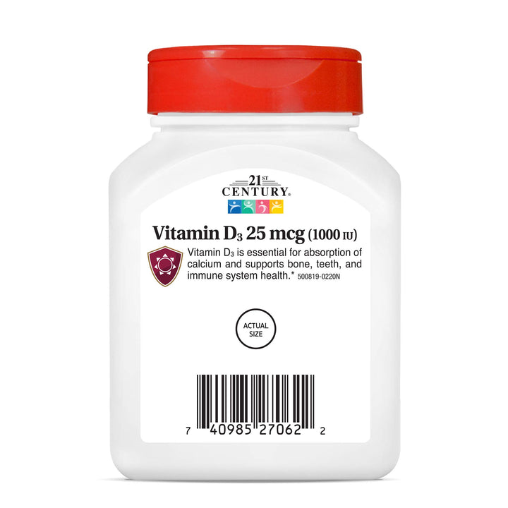 21st Century Vitamin D3 1000 IU, 110 Count