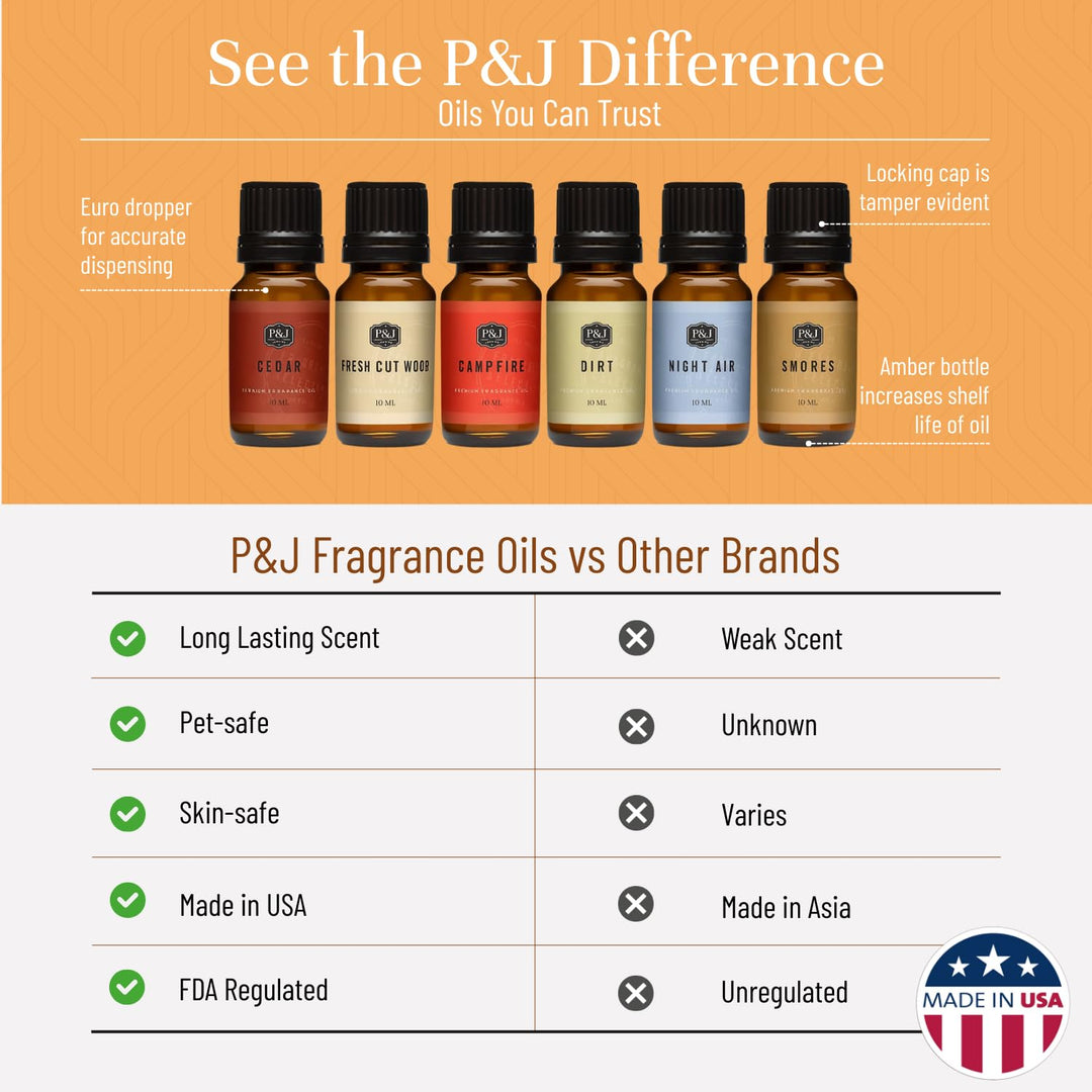 P&J Trading Camping Fragrance Oil Set, 6 Count