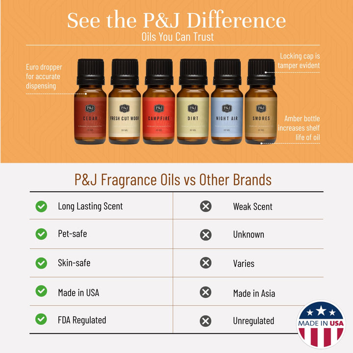 P&J Trading Camping Fragrance Oil Set, 6 Count