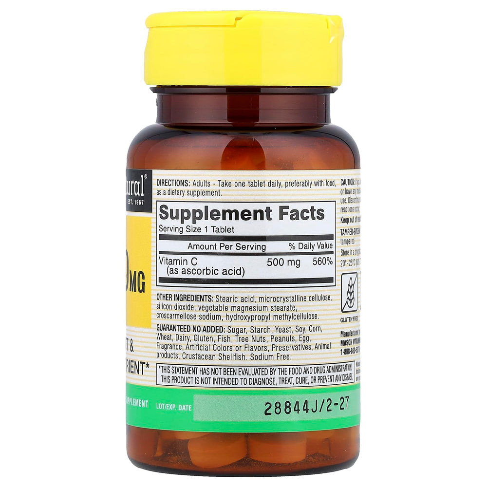 Mason Vitamin C 500 mg, 100 Count
