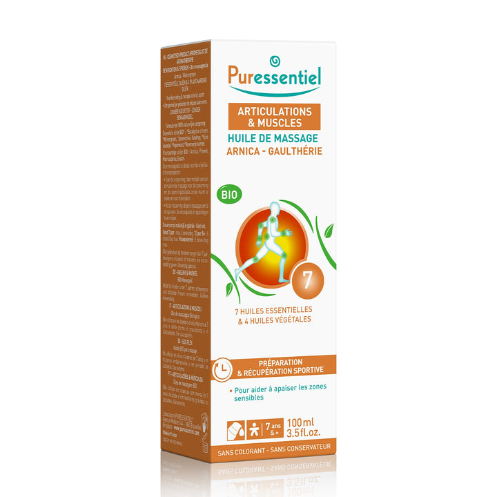 Puressentiel Muscle Relaxing Organic Massage Oil, 100 ml