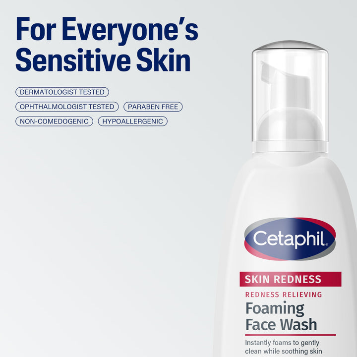 Cetaphil Redness Control Daily Foaming Face Wash, 8 fl oz