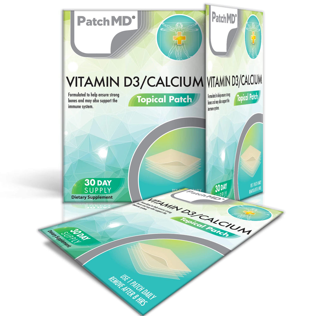PatchMD Vitamin D3 Calcium Plus Topical Patches, 30 Count