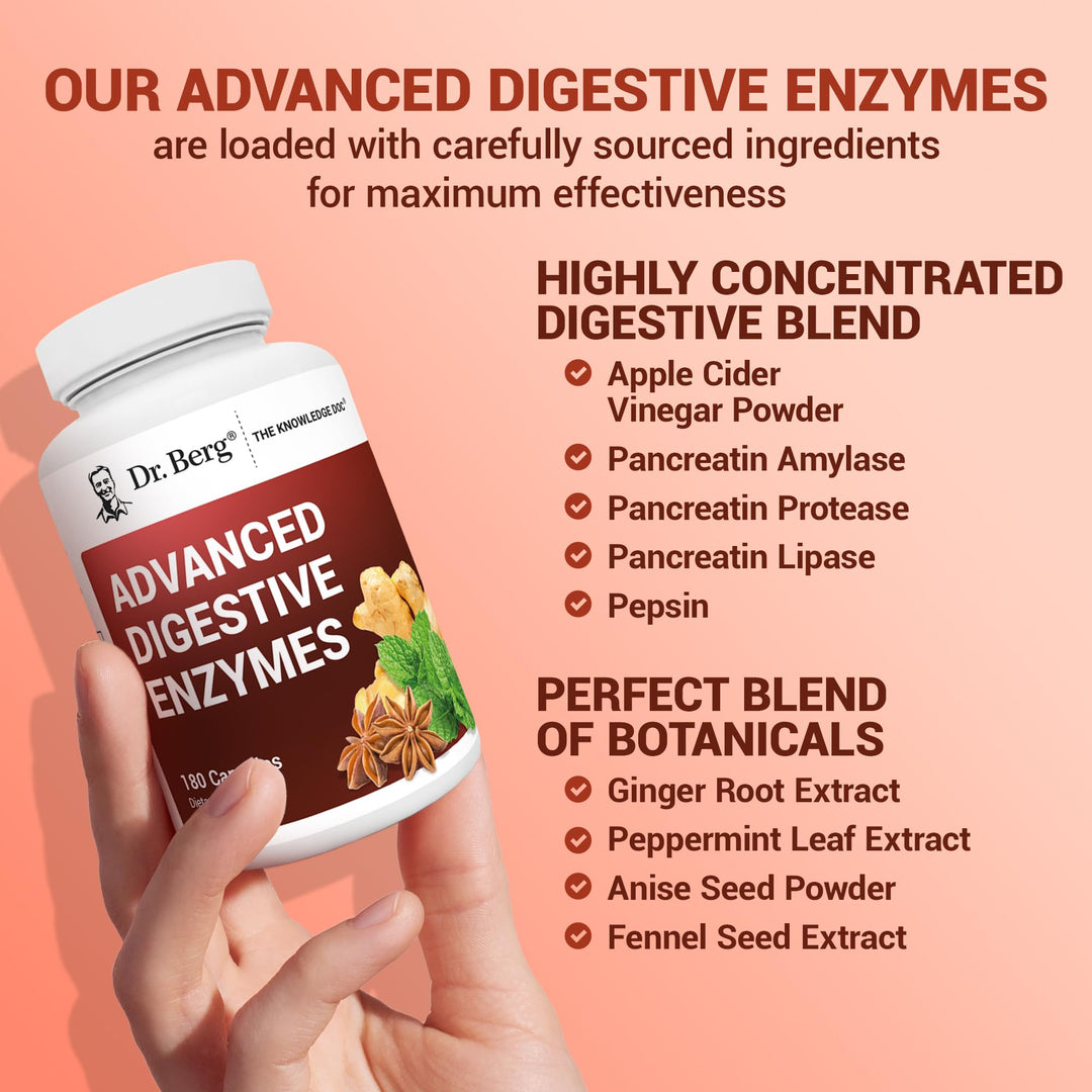 Dr. Berg Nutritionals Advanced Digestive Enzymes, Apple Cider Vinegar