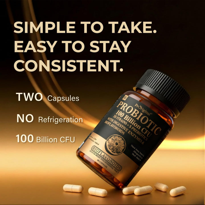 Proriginal Probiotics With Prebiotics, 100 Billion CFU, 60 Count