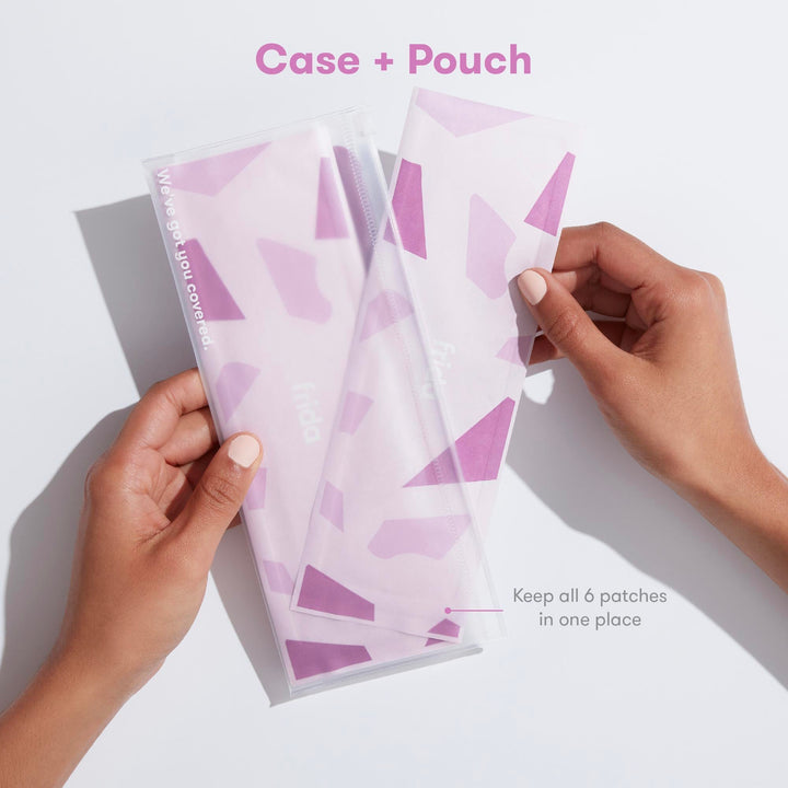 Frida Mom C-Section Silicone Strips, Reusable Scar Patches, Includes Case & Pouch