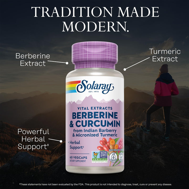 SOLARAY Berberine & Curcumin, 600 mg, 60 Count