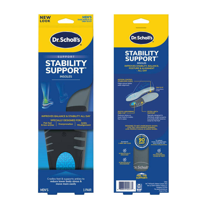 Dr. Scholl's Stabilizing Support Insole, Men's 8-14, Trim to Fit