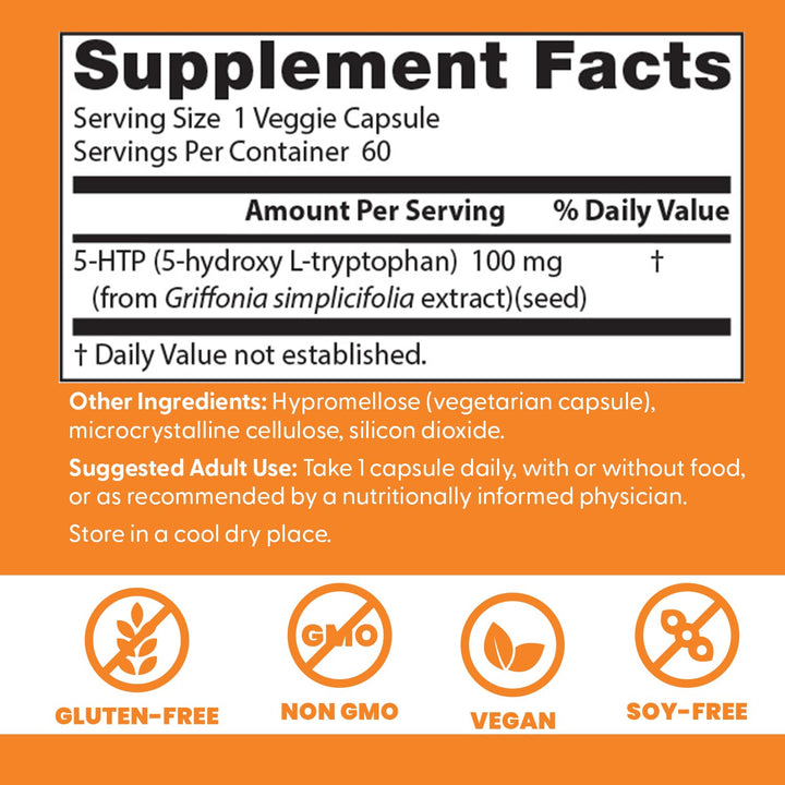 Doctor's Best 5-HTP, 100 mg, 60 Count