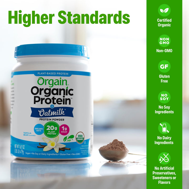 Orgain Organic Vegan Protein Powder, Chocolate, 1.05 lb