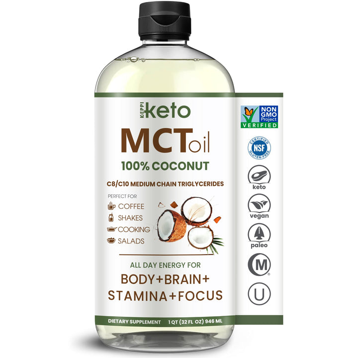 Keppi MCT Oil, Flavorless, 32 oz