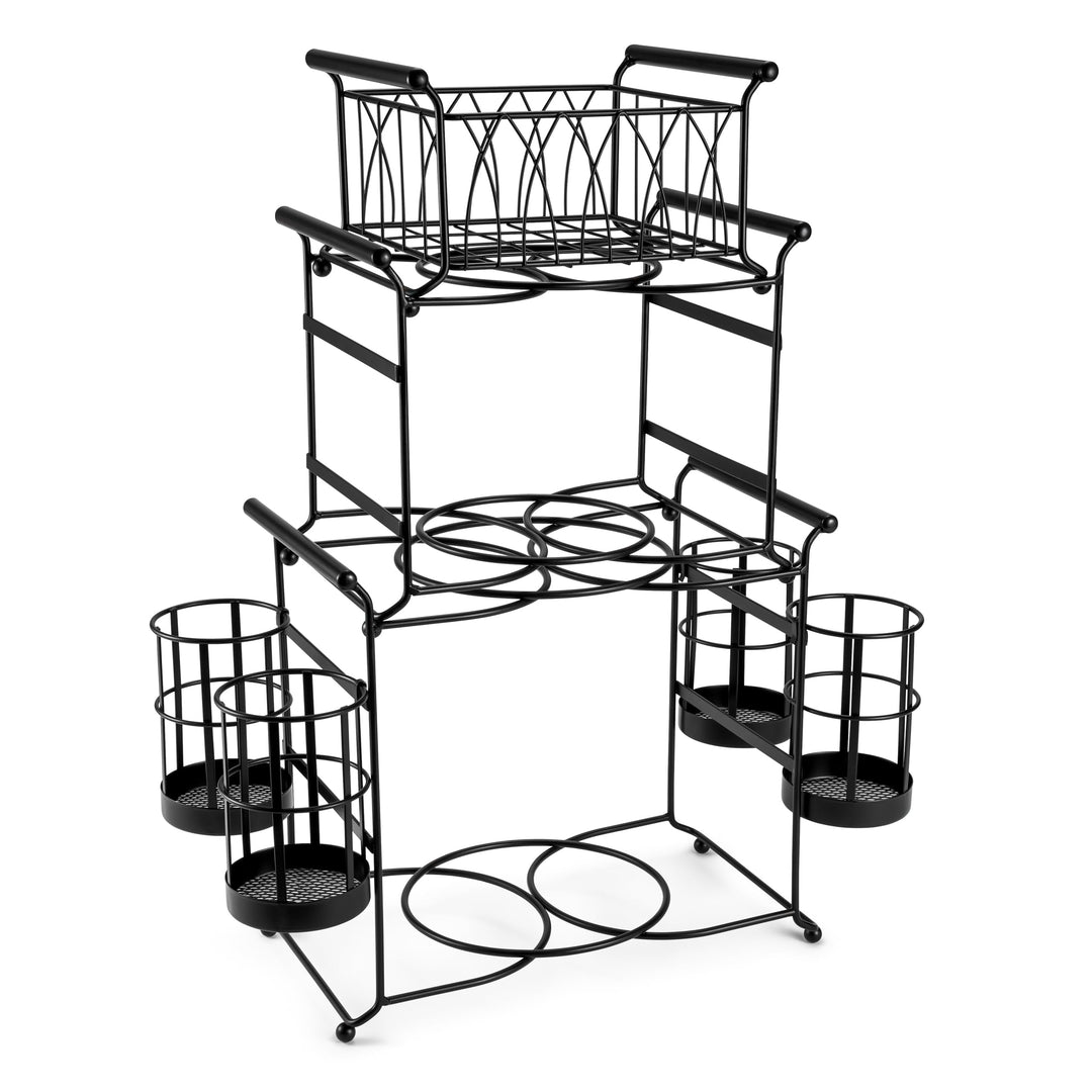 Sorbus Buffet Caddy And Server, Black, 7 Count