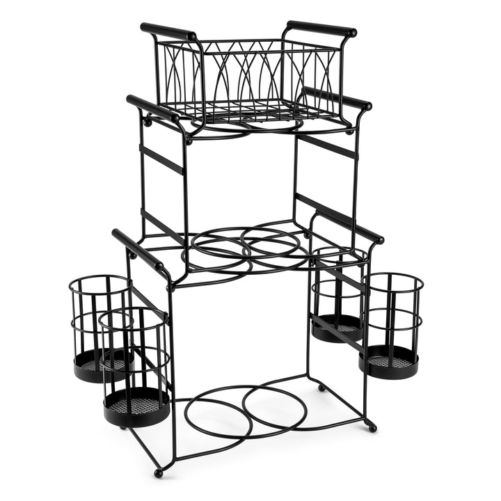 Sorbus Buffet Caddy And Server, Black, 7 Count