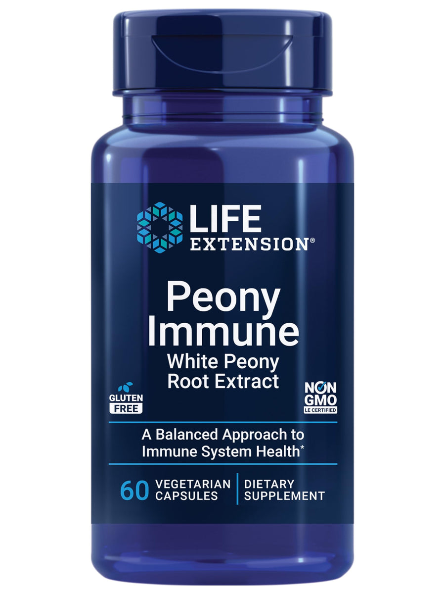 Life Extension Peony Immune White Peony Root Extract, 60 Count
