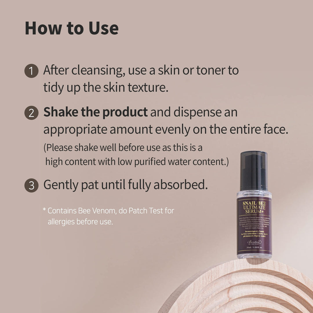 BENTON Snail Bee Ultimate Serum Plus, 35 ml