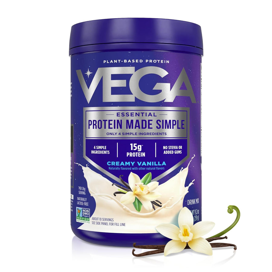Vega Protein Made Simple Plant-Based Protein Powder, Vanilla, 9.2 oz