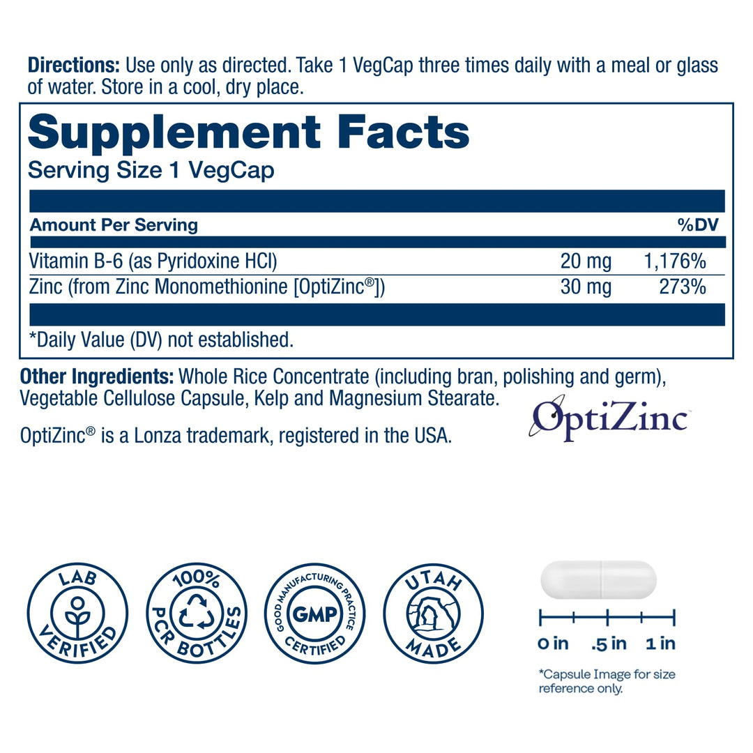 SOLARAY Optizinc, 30 mg, 60 Count