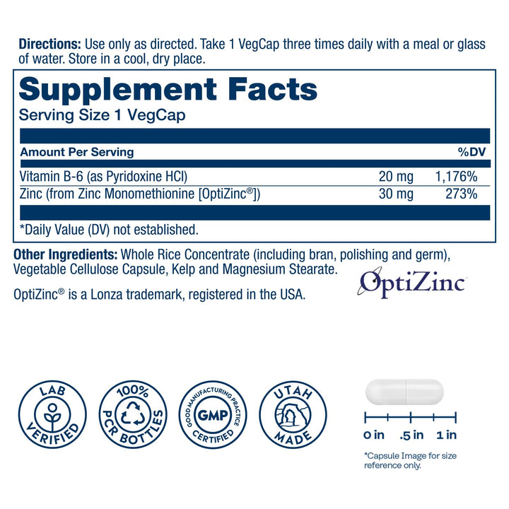 SOLARAY Optizinc, 30 mg, 60 Count