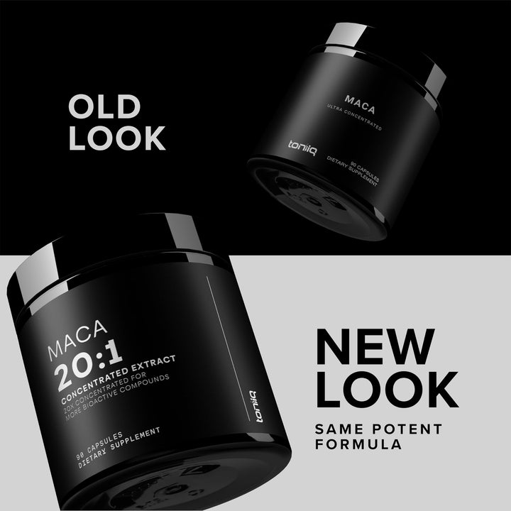 Toniiq Maca Root Capsules, Black Red And Yellow Complex, 10000 mg