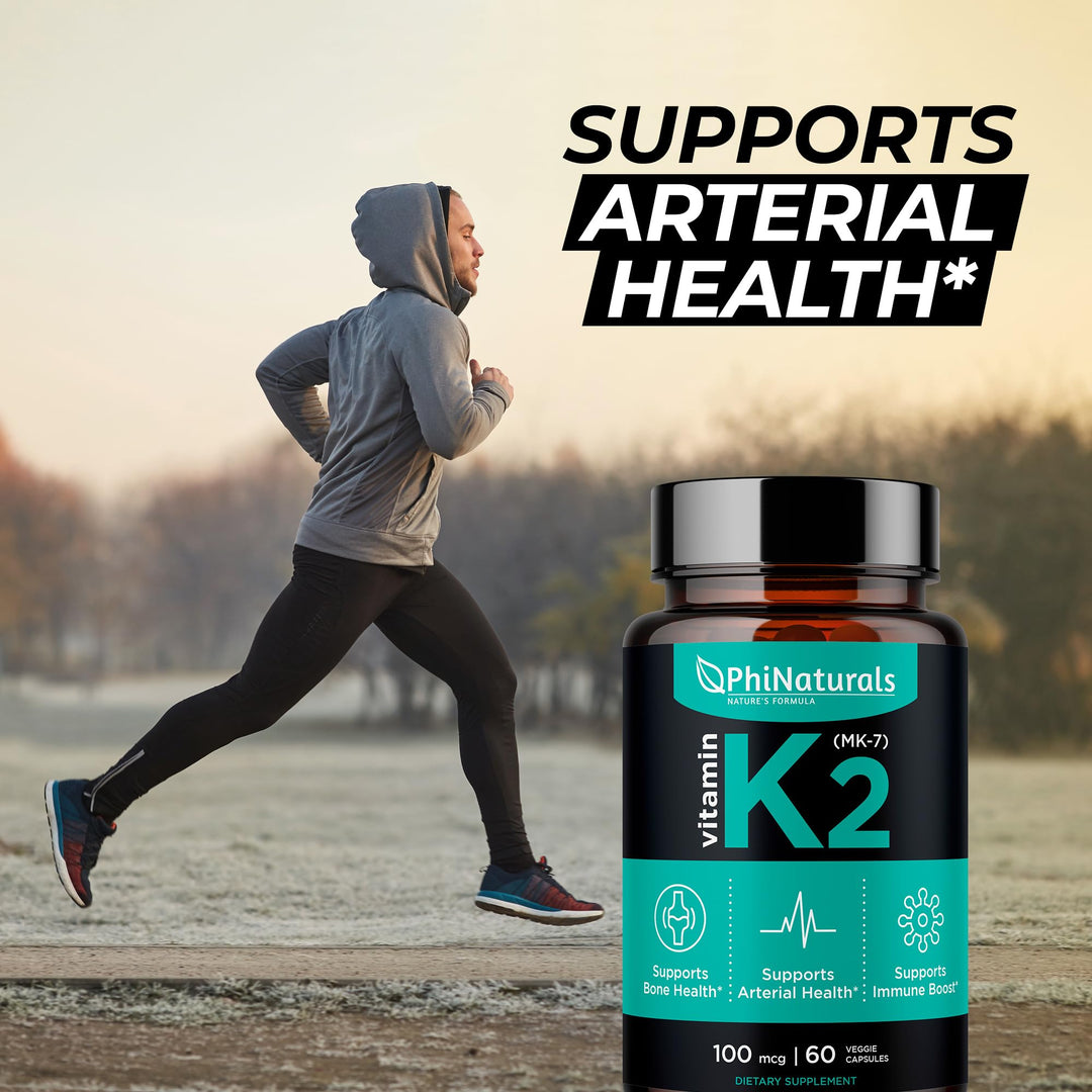 PhiNaturals Vitamin K2 MK-7, 100 mcg, 60 Count