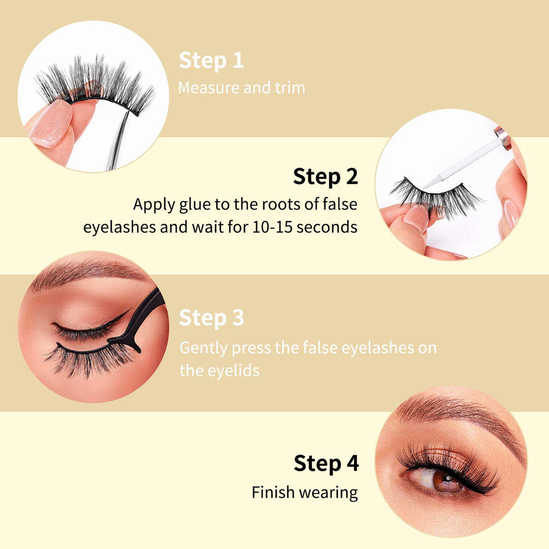 DYSILK Lashes False Eyelashes, 007, 18mm, 5 Count