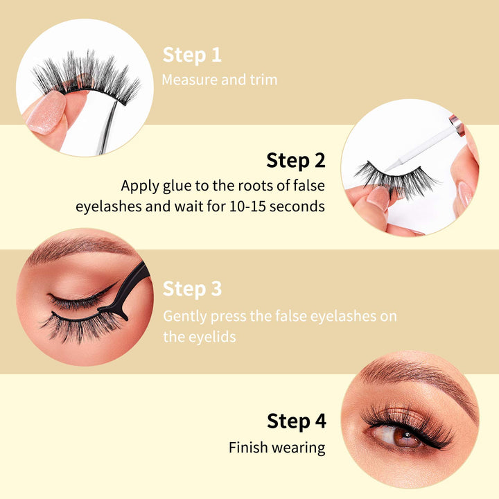 DYSILK Lashes False Eyelashes, 007, 18mm, 5 Count