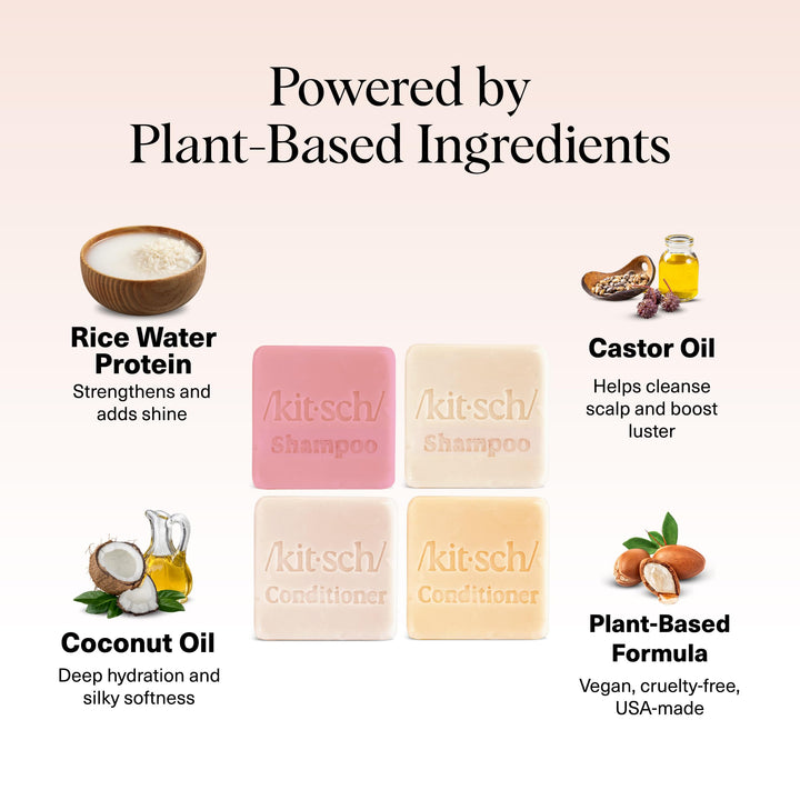 Kitsch Shampoo and Conditioner Bar Set, 4 Count