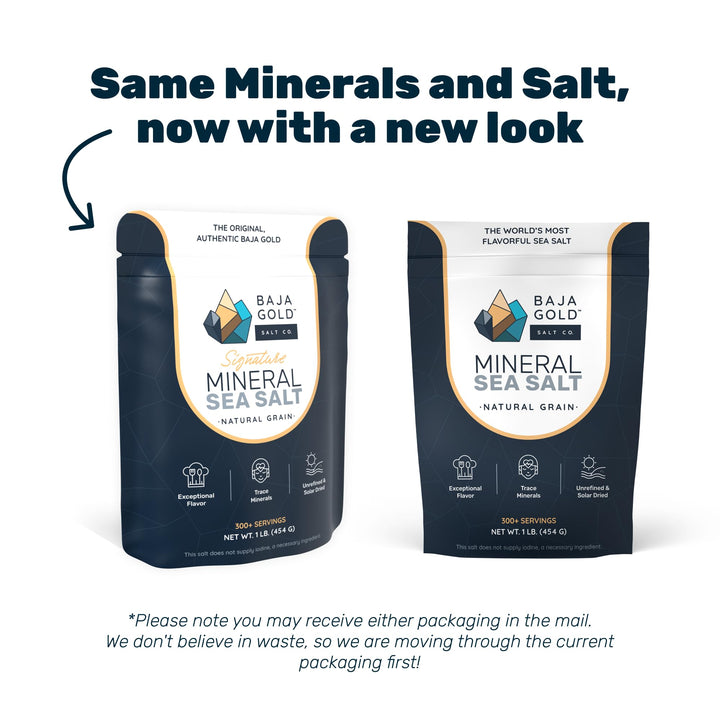 Baja Gold Signature Mineral Sea Salt, Natural Grain, 1 lb
