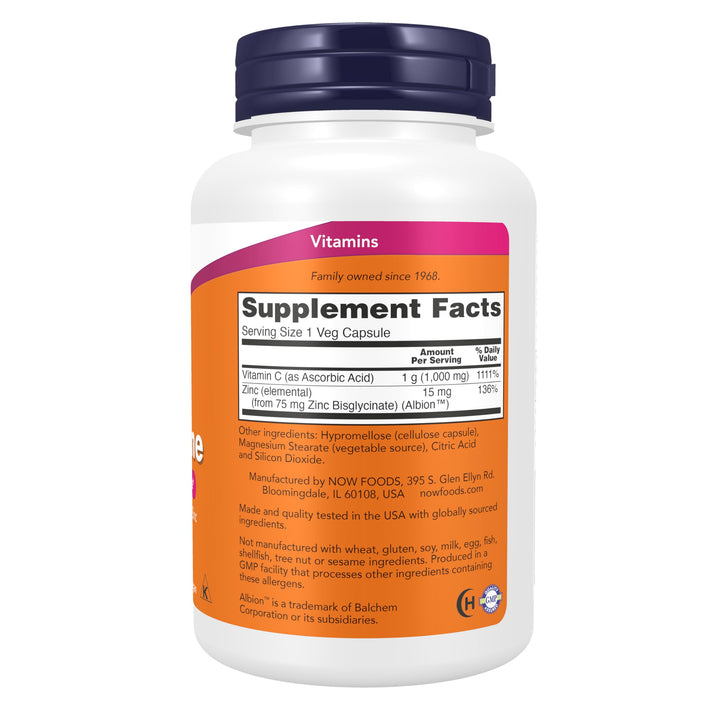 NOW C-1000 & Zinc Immune, 90 Count