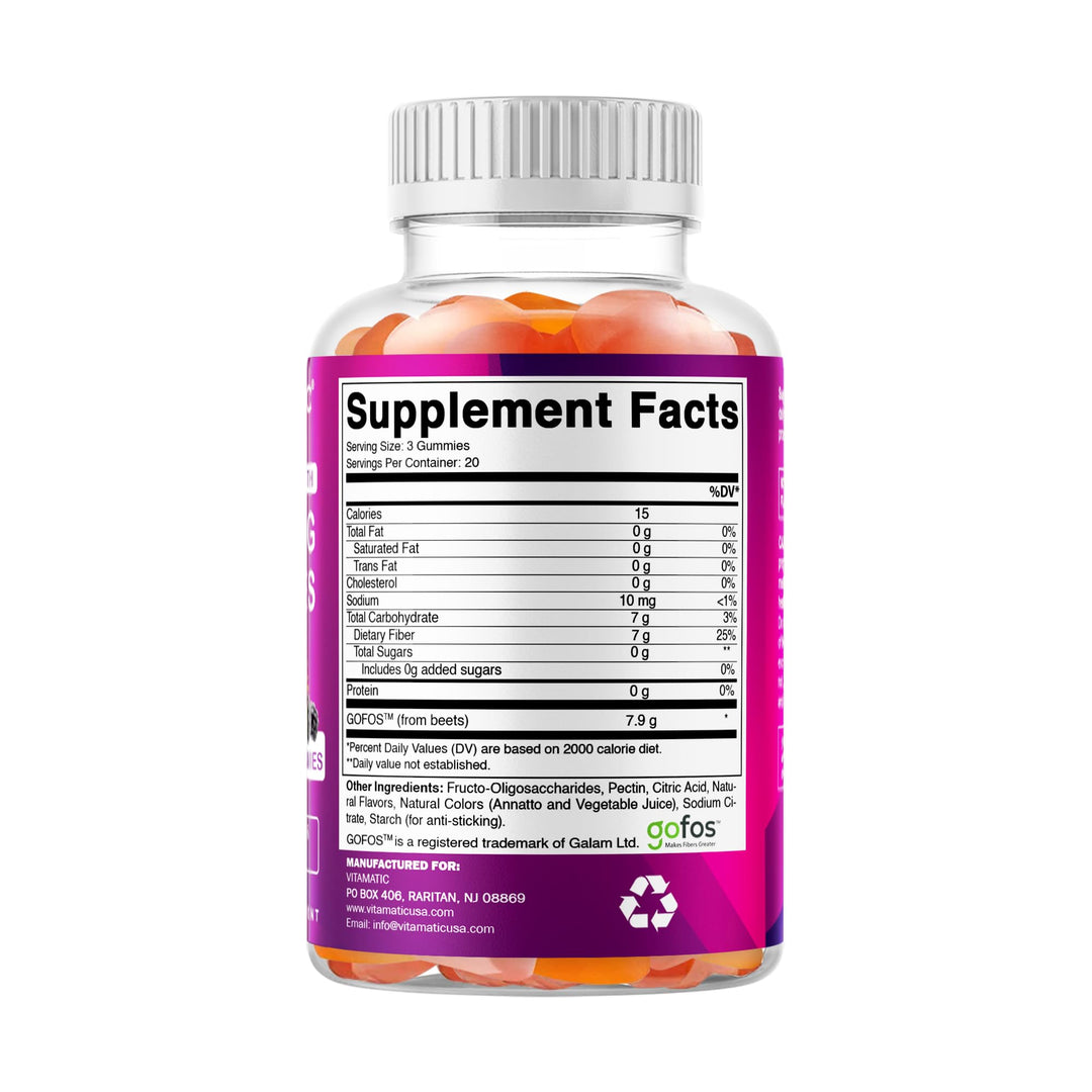 Vitamatic Extra Strength Prebiotic Fiber, 60 Count