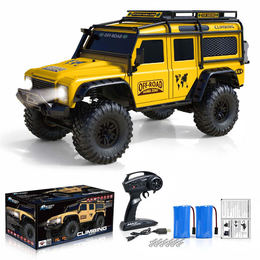 Desdoni RC Crawler 1/10 Scale RTR Remote Control Car, 2 Count