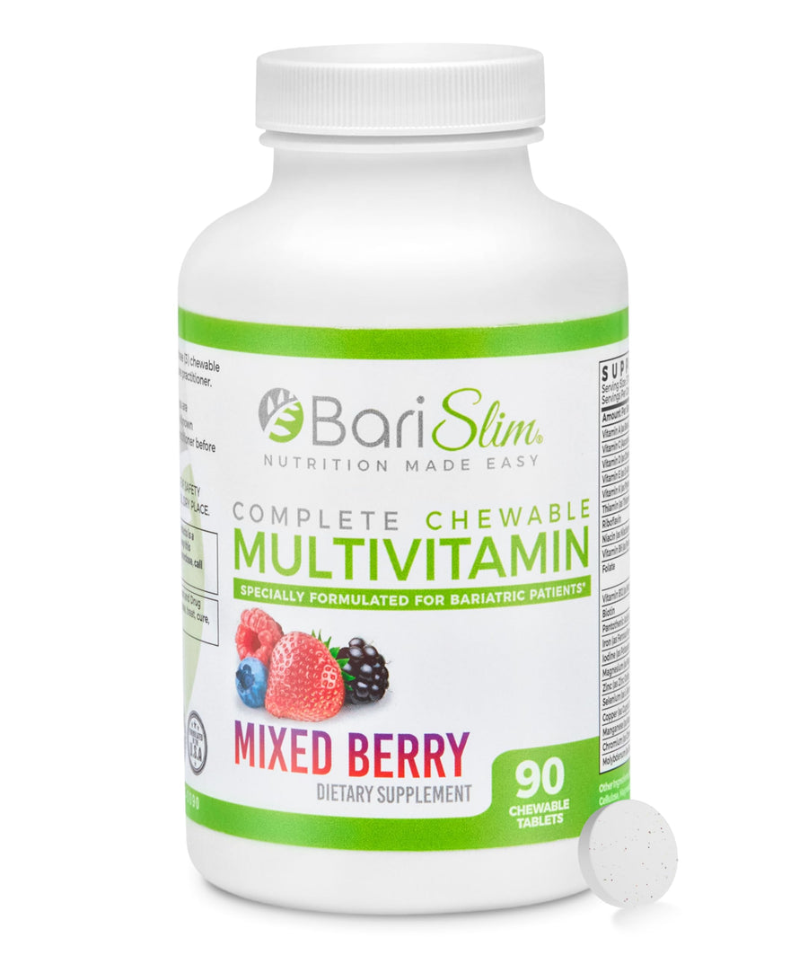 Bari Slim Complete Chewable Bariatric Multivitamin, Mixed Berry, 90 Count