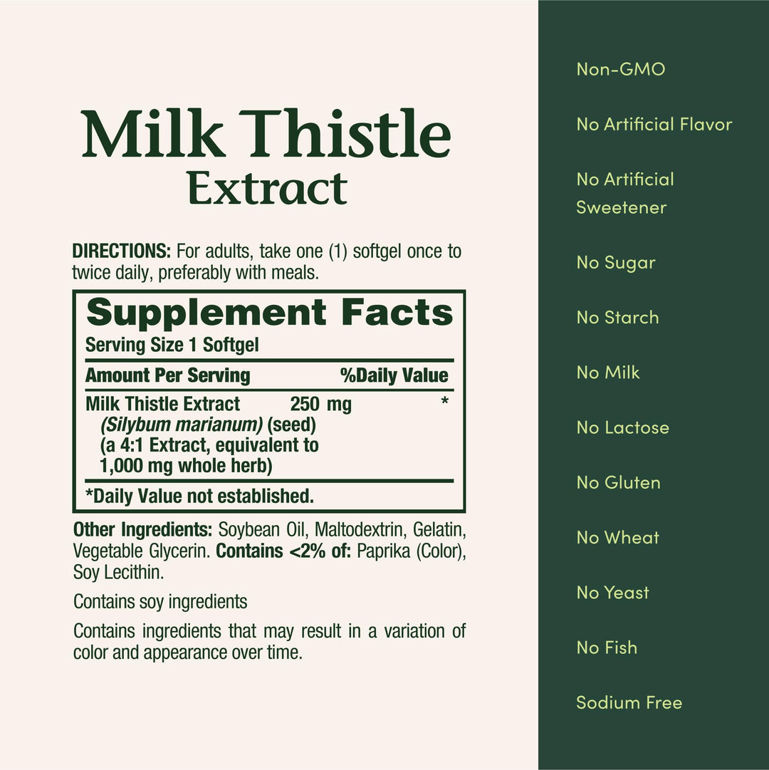 Nature's Bounty Milk Thistle, 1000 mg, 50 Count