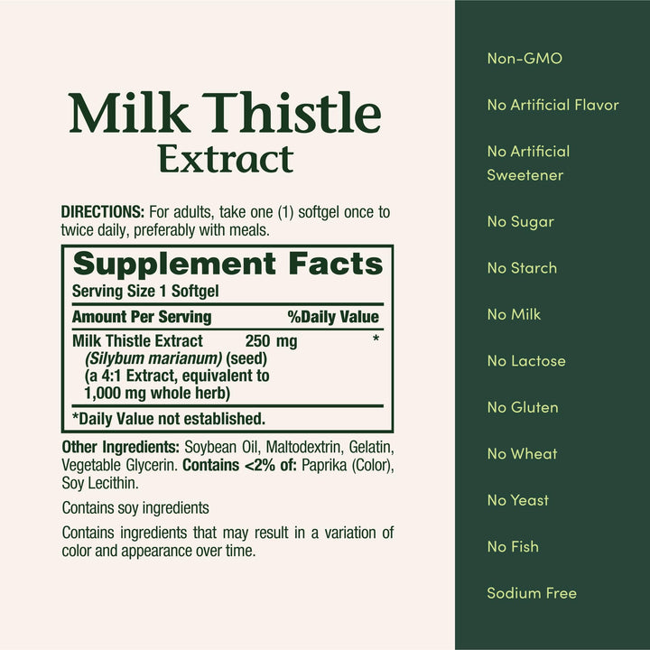 Nature's Bounty Milk Thistle, 1000 mg, 50 Count