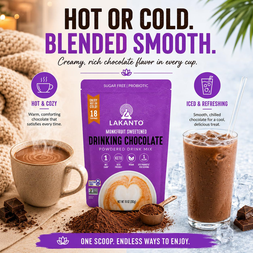 Lakanto Sugar Free Drinking Chocolate Mix, Original, 10 oz