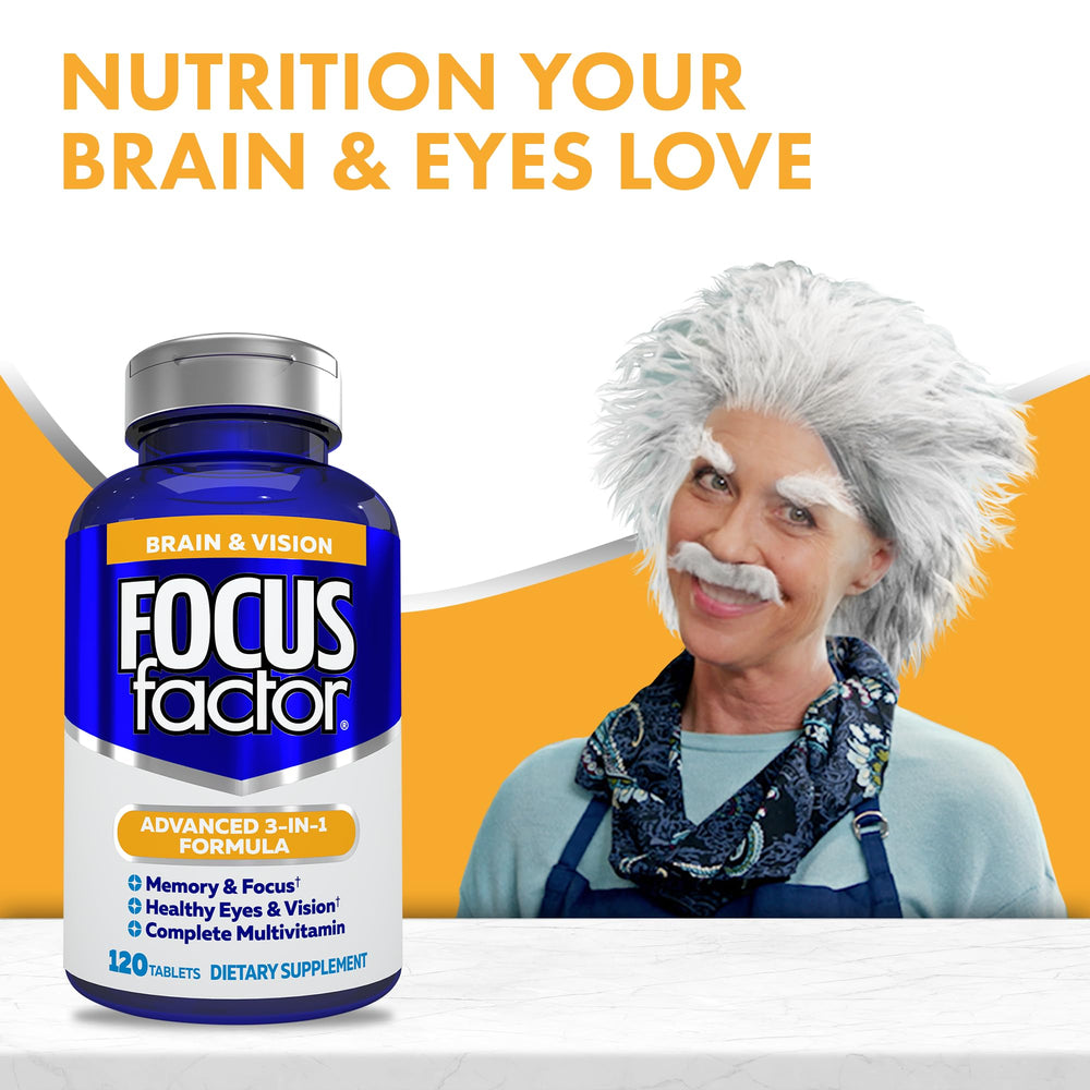 Focus Factor Brain And Vision Supplement, 120 Count